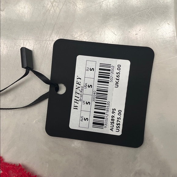 Honey Birdette Whitney brief Red Lace Panties small NWT - Picture 5 of 7